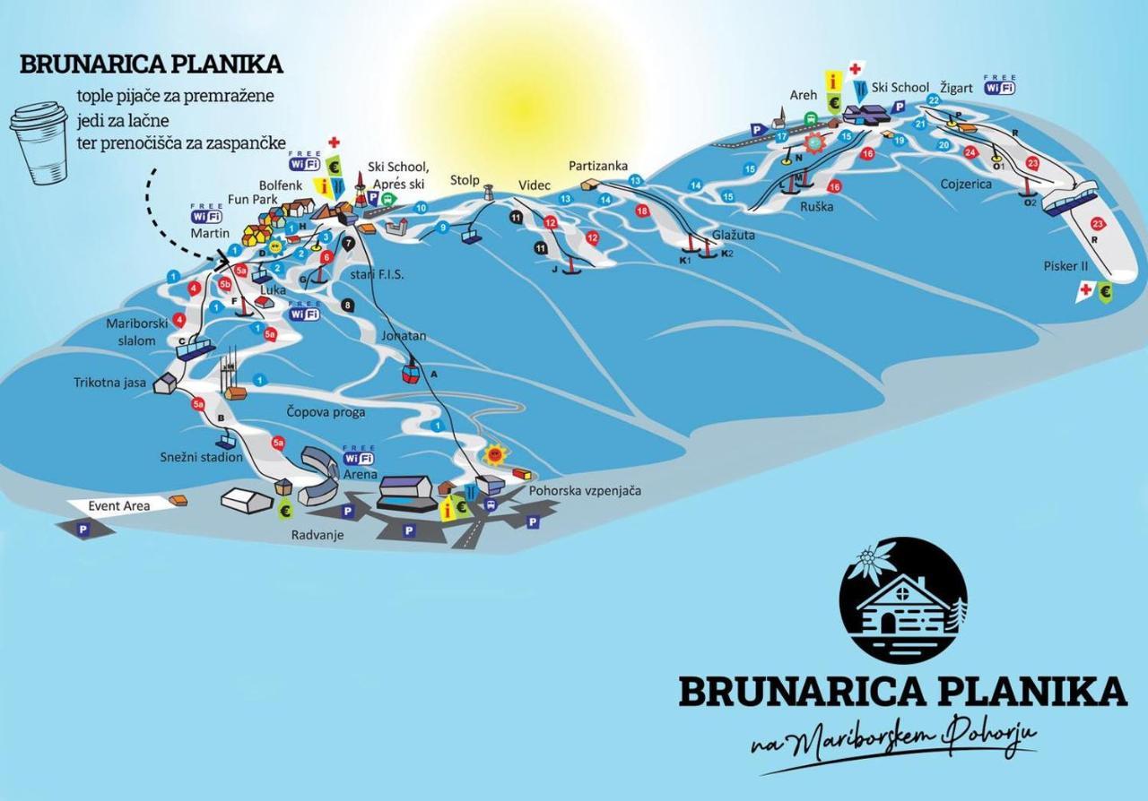 Brunarica Planika Mtb Point Maribor Bagian luar foto